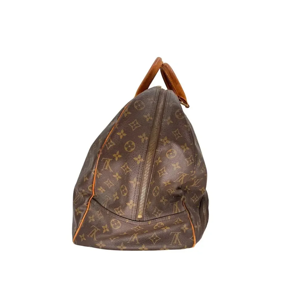 Louis Vuitton Monogram Canvas Evasion MM Travel Bag Brown Leather Weekend Duffel